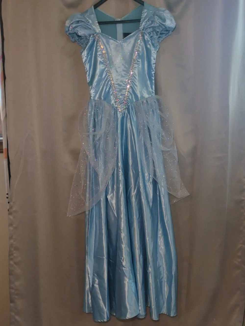 Leg Avenue Cinderella Light Blue Satin Costume Dress - Picture 2 of 10